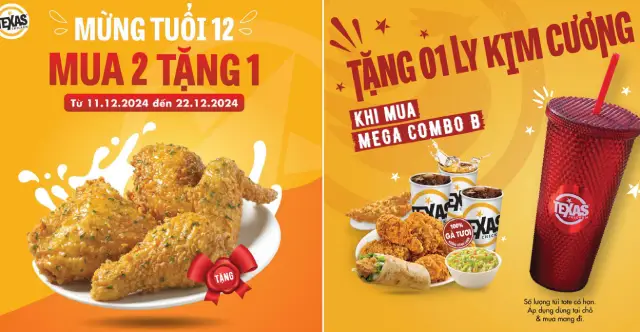 Khuyến mãi Texas Chicken Bình Dương